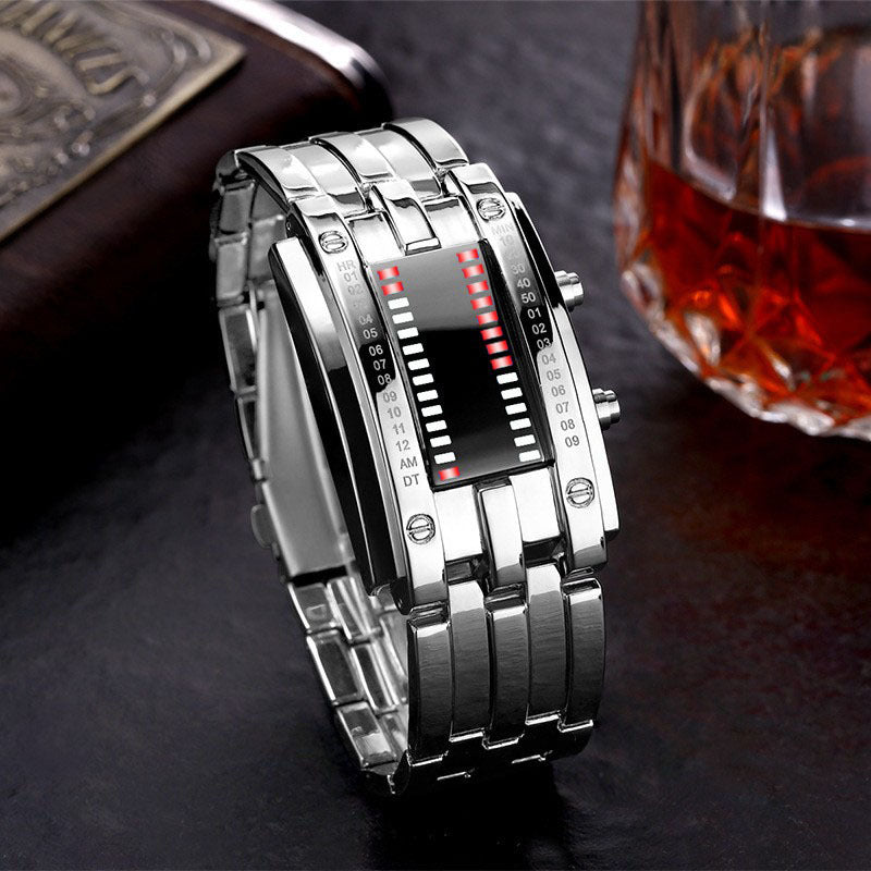 LED Binary Display Electronic Watch