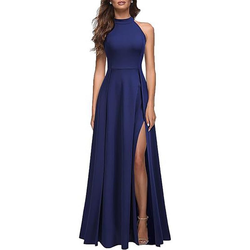 Womens Halter Neck Evening Dress