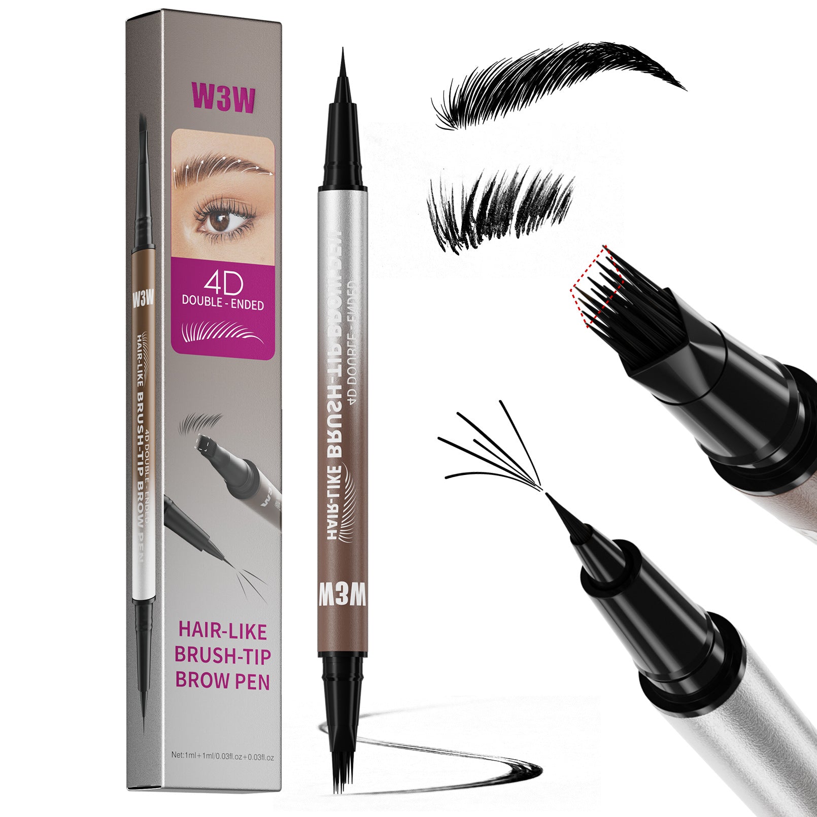 Waterproof Dual-Ended Eyebrow Pencil