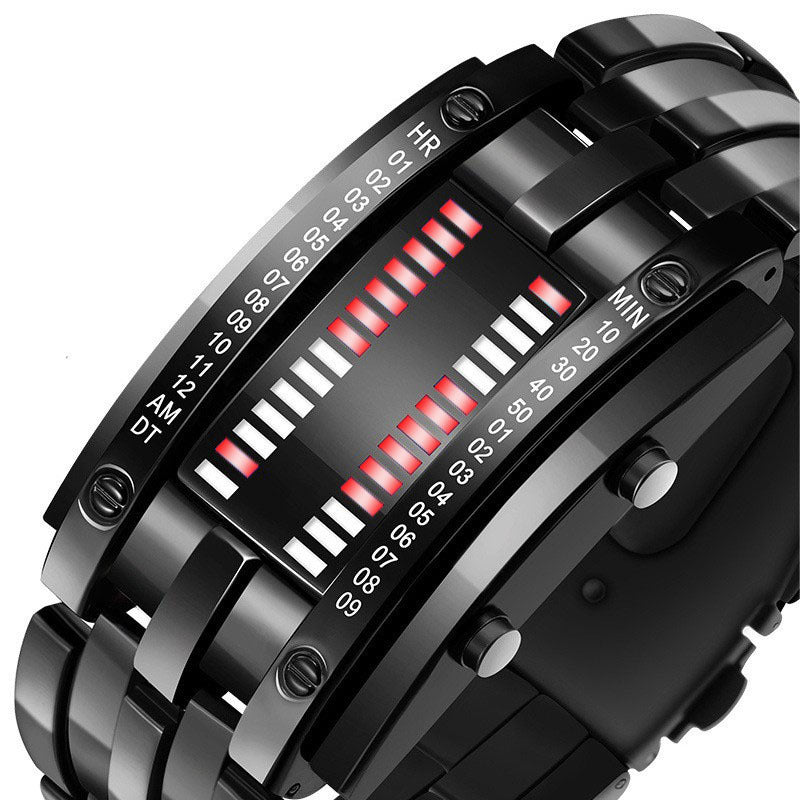 LED Binary Display Electronic Watch