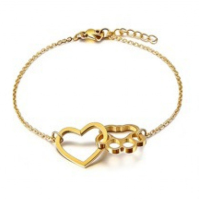 Cat Claw Heart Pendant Bracelet