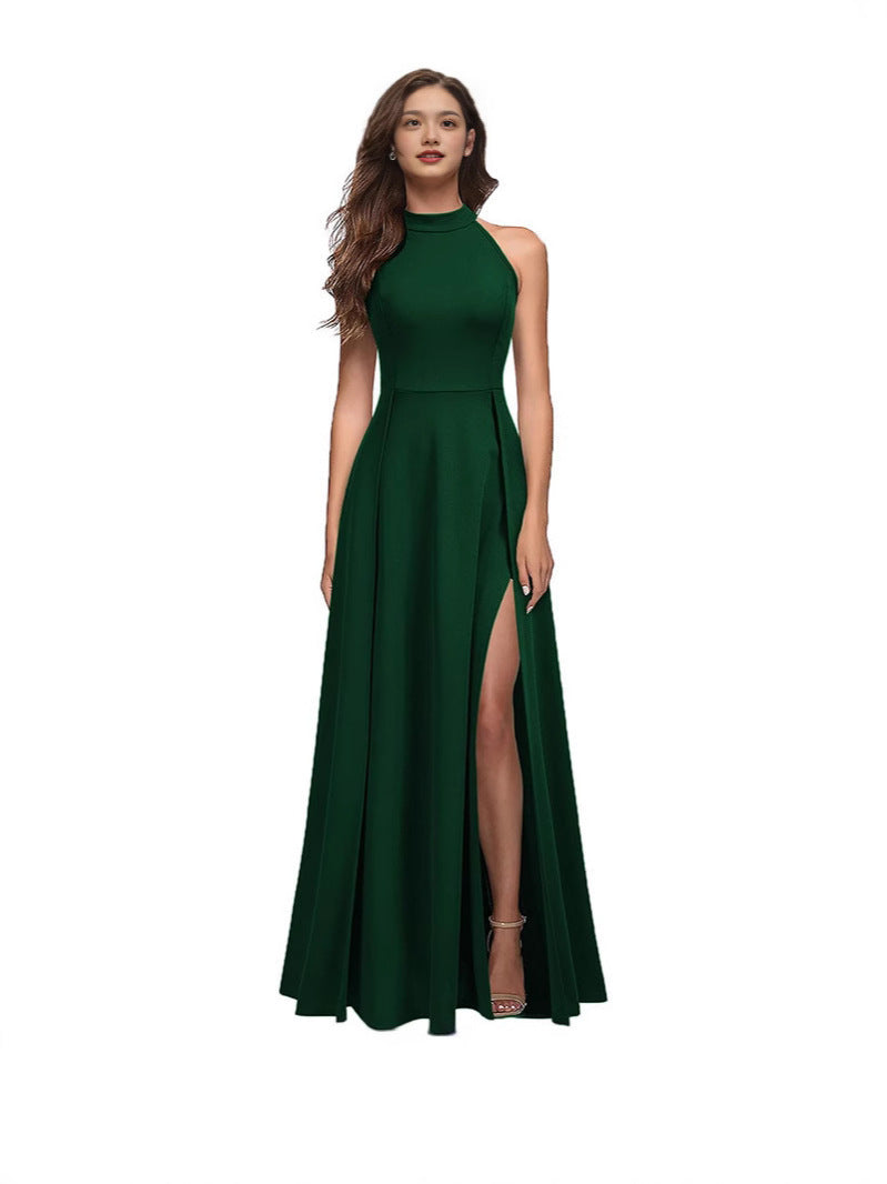 Womens Halter Neck Evening Dress