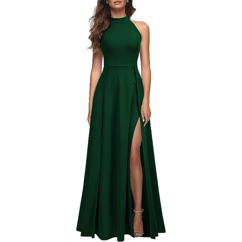 Womens Halter Neck Evening Dress