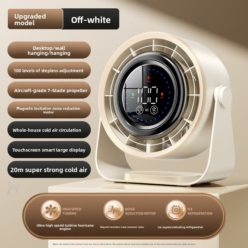Rechargeable USB Desktop Fan with Digital Display