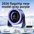 Rechargeable USB Desktop Fan with Digital Display