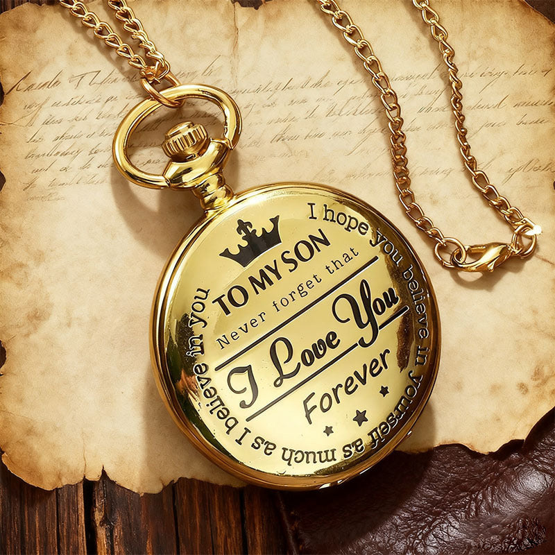 Retro Flip Pocket Watch with Quartz Movement
