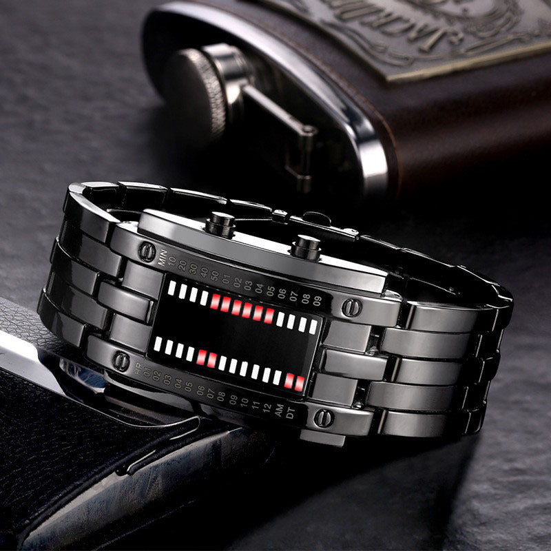 LED Binary Display Electronic Watch