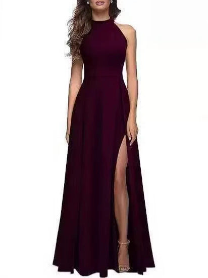 Womens Halter Neck Evening Dress