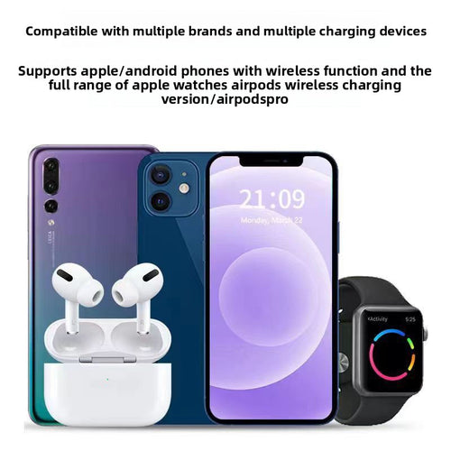 Foldable Three-in-One Wireless Charger with Ambient Light