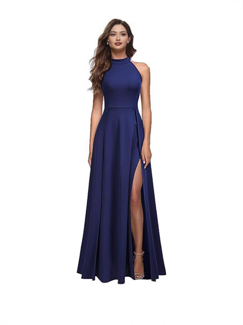 Womens Halter Neck Evening Dress