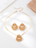Gold Snake Chain Necklace Earrings