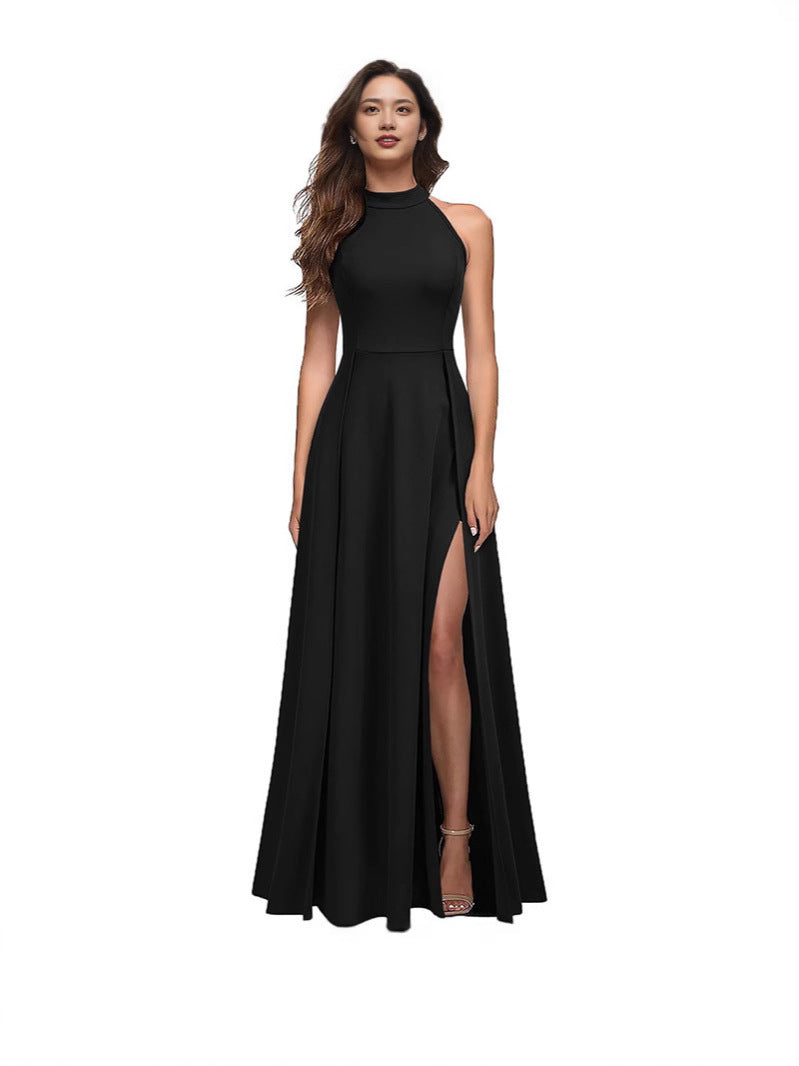 Womens Halter Neck Evening Dress