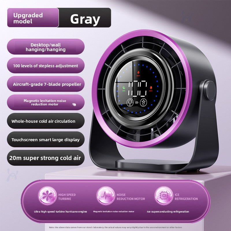 Rechargeable USB Desktop Fan with Digital Display